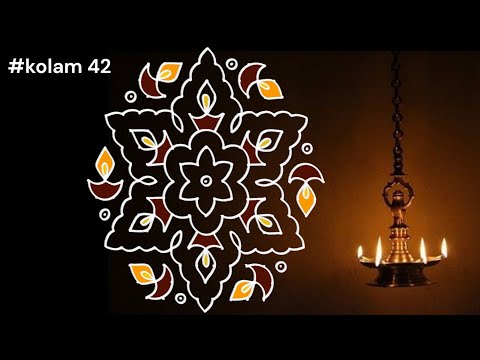 #42 Diwali special deepam kolam 🌟 easy and simple kolam