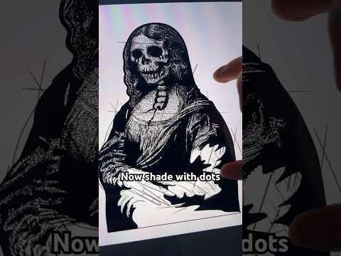 How To Stipple Tattoo In Procreate ✍️🖤💀 #procreate #tattoodesign #pointillism #stipplingart #art