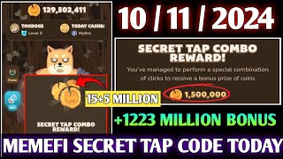 10 november memefi secret combo | memefi combo today | memefi secret combo today |memefi daily combo