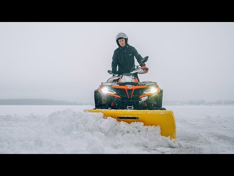 Iron Baltic plastic snow plow blade in action