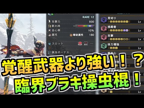 【MHWI】臨界ブラキ操虫棍は強い！装備と実践！