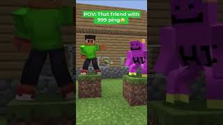 POV: That Laggy Friend in Minecraft 😂...#shorts  #minecraft