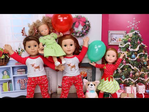 Best Christmas morning with Play Dolls Family!