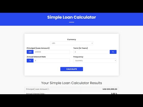 Free loan calculator