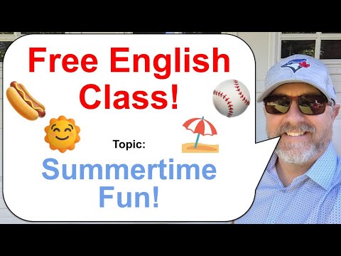 Let's Learn English! Topic: Summertime Fun! 🌞⛱️⚾