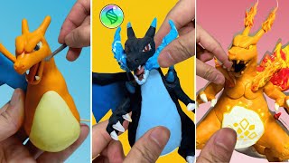 Pokemon Figures Making - Charizard , Mega Charizard ,Gigantamax Charizard  ｜Clay Art  Pokemon toys