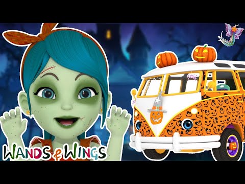 Wheels on the Halloween Bus | Spooky Zombie🧟‍♂️+ Halloween Princess Magic Songs - Wands And Wings