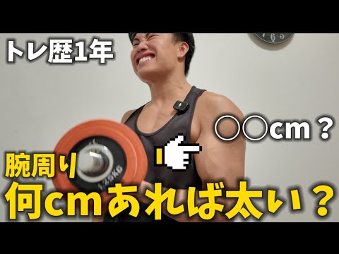 【議論】腕周り何cmあったら太いのか？トレ歴1年の成果測ってみた！