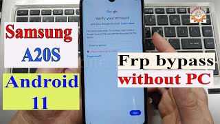 Samsung A20S Frp bypass Android 11 without PC new Tricks 2022 - Mobile Tricks.