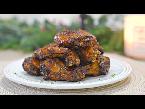 AIR FRYER Honey Garlic Chicken WINGS Recipe