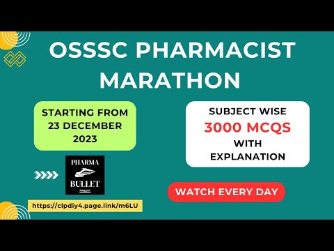 OSSSC PHARMACIST QUESTIONS | OSSSC PHARMACIST EXAM PREPARATION