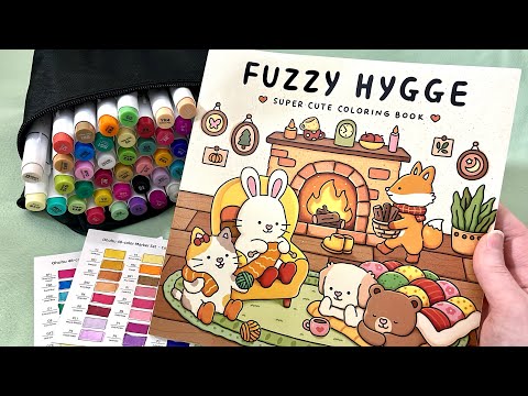 ASMR Color With Me | More Fuzzy Hygge Coloring (whispered)