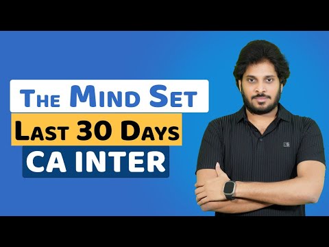 LAST 30 DAYS | PREPARATION STRATEGY | CA INTER | JAN 2025 EXAMS