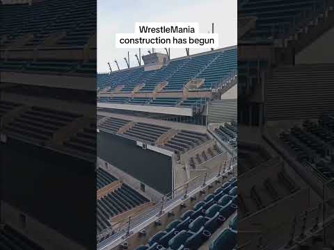 WrestleMania construction has begun #wwe #wrestlemania