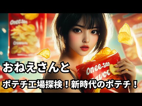 Onee-san Causes Chaos at a Potato Chip Factory! Hilarious Factory Tour & Custom Chip Creation