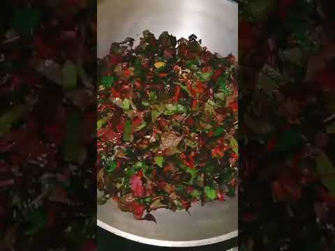 Lal Saag Bhaji // Laal Shak Recipe // Red Spinach Recipe #short #youtubeshort #shortvidio