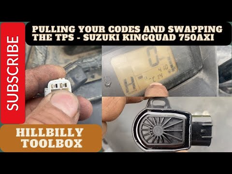 How to pull up codes and change your TPS - Suzuki Kingquad 750axi. #atv