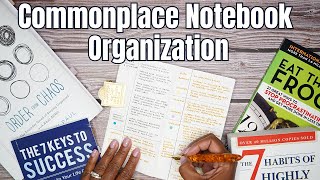 Beginner Commonplace Notebook Setup & Organization