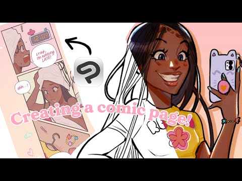 🌸creating a comic page using CLIP STUDIO PAINT! ･ ｡