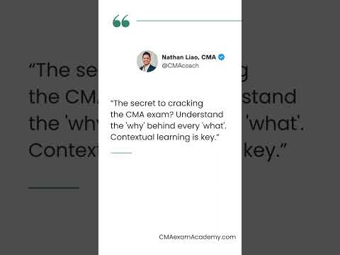 The secret to cracking the CMA exam? Understand the 'why' behind every 'what'...