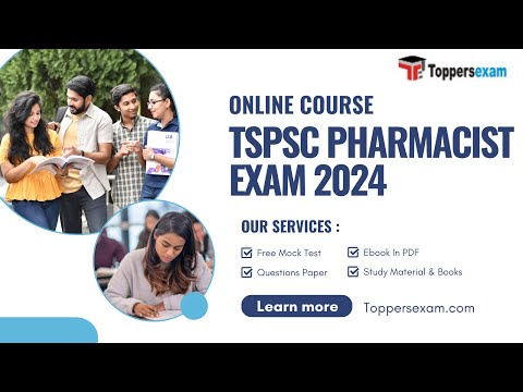 TSPSC PHARMACIST Free Mock Practice 2024, Update Syllabus, Book in PDF, Questions Paper