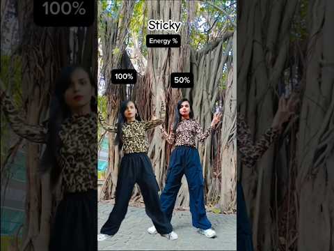 Sticky Dance Trend with 50% or 100% Energy Akshaya #sticky #sticky_challenge #shorts #dance