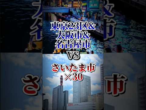 東京23区&大阪市&名古屋市vsさいたま市×30#地理系を終わらせない #リクエスト