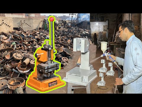 How Aluminium Cutting Machine are Made By Melting old iron || Aluminum Hand press machine