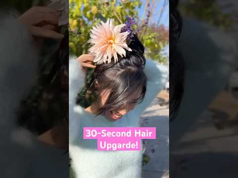 Best garden accessory for beginners: 30-Second hair flower DIY!