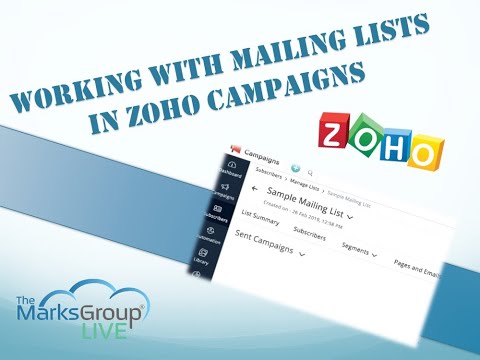 Working with Zoho Campaigns Mailing Lists