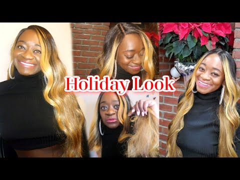 Sensationnel Dashly Lace Unit 8 Money Piece Gold | Holiday Look Wig |  #dashly8 #laceunit8 #dashly