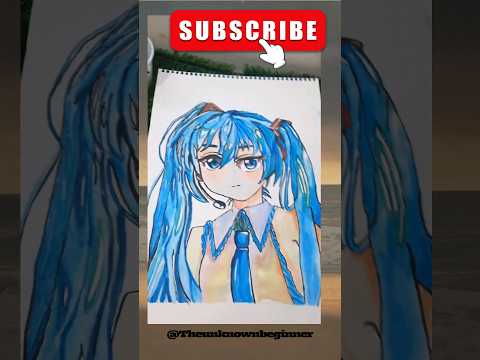 Hatsune miku 🎤| Me Trying something new |🎨🖌#shorts