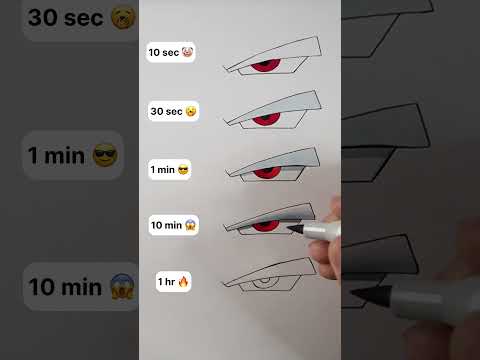 How to Draw Gohan Beast Eye in 10sec, 1min, 1hr #shorts