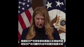 美官员称知识产权保护仍是美中关系棘手问题