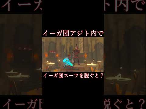 【ティアキン】イーガ団アジトのド真ん中でイーガ団スーツを脱いでみると・・・？【ゼルダの伝説】#shorts