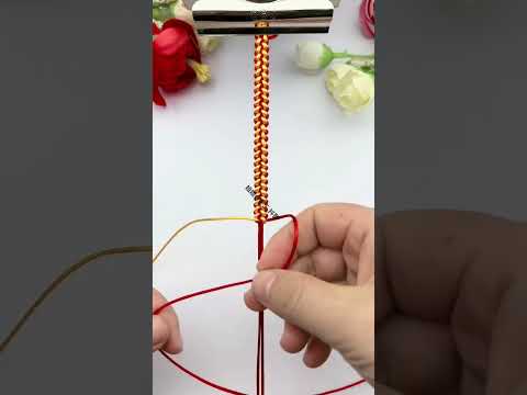 Eight-character fortune knot, handmade DIY, simple braided bracelet tutorial, hand-woven zero-ba