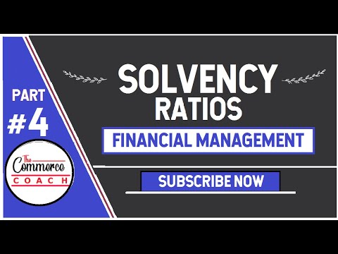 04 solvency ratio financial Management - CMA inter | CA inter | Cs exe - The commerce coach