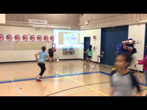 Madison at high tech volleyball practice 🏐