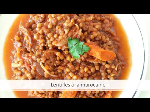 RECETTE RAPIDE ET FACILE DE LENTILLES A LA MAROCAINE🥘