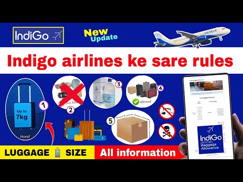 Indigo airlines international baggage allowance | indigo airline rules | indigo airline baggage size