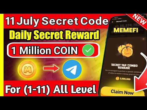 🛑 Level 1-15 ) Memefi Secret Tap Combo Reward | Memefi 2,000,000 Coins Code | #memefi Secret Code