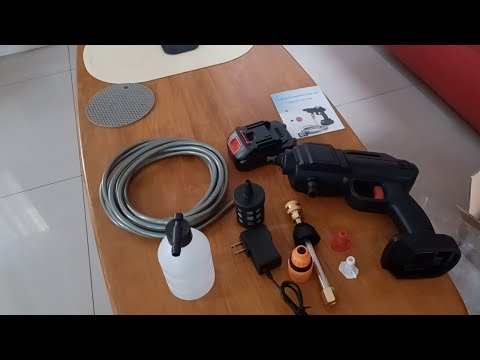 UNBOXING LITHIUM BATTERY PORTABLE PRESSURE CAR WASHER | BORBONSTREET