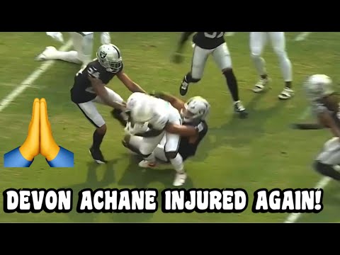 Devon Achane KNEE INJURY Vs Raiders 😰🙏 Dolphins Vs Raiders 2023 highlights