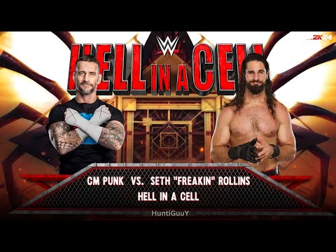 CM Punk vs Seth Rollins WWE Raw Hell in a Cell - FULL MATCH