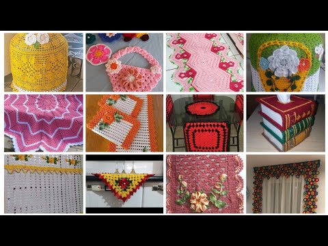 Muy atractiva y hermosa Ideas de patrones de crochet hechos a mano para decoraciones del hogar