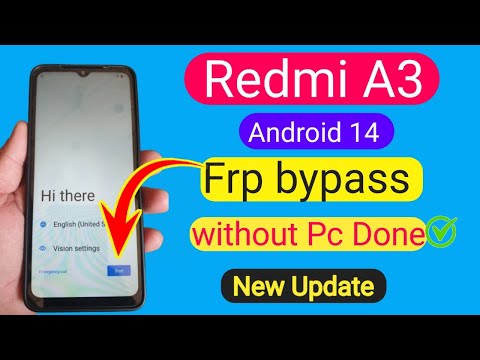 Redmi A3 FRP Bypass without PC! (Android 14) - No Activity Launcher Needed"