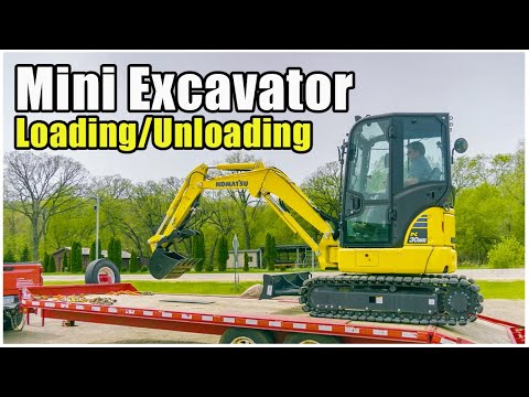 How to Load/Unload a Mini Excavator | Heavy Equipment Operator Training