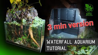 Waterfall Aquarium build - short version - making a custom #aquarium