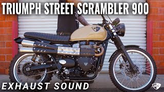 Triumph Street Scrambler 900 Exhaust  Sound Clip