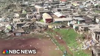 Cyclone Chido leaves communities destroyed while thousands wait for aid on island of Mayotte